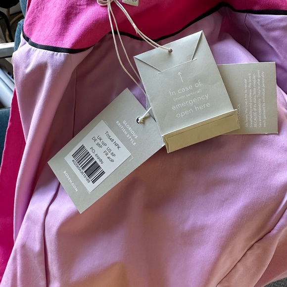Boden Bright Pink Carrington Linen Blazer 100% Linen Size 8P - Picture 2 of 2